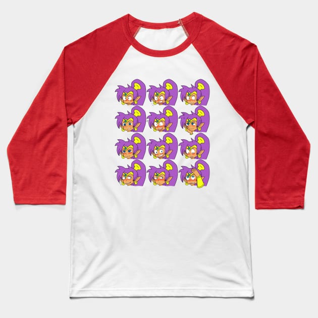 Shantae Expressions Baseball T-Shirt by Lyondor